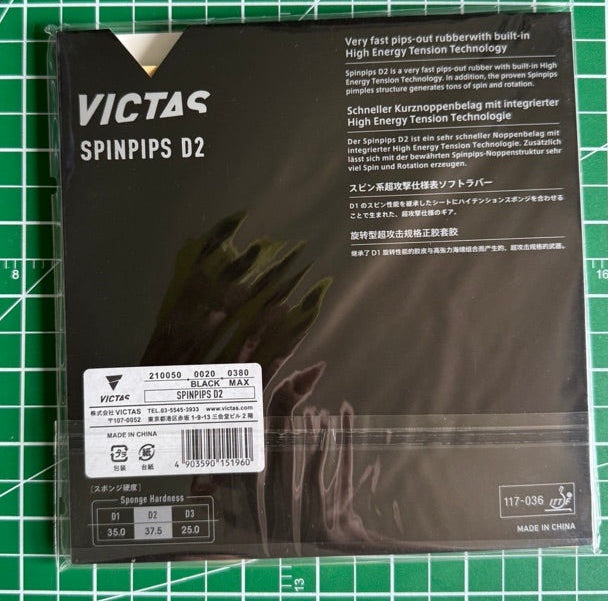 VICTAS SPINPIPS D2 Table Tennis Rubber